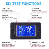 1 x RAW Customer Returns DollaTek AC 80-260V 100A Current Voltage Amperage Power Energy Panel Meter LCD Digital Display Ammeter Voltmeter Multimeter with Open Ta - RRP €20.64