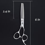 1 x RAW Customer Returns Dream Reach hair scissors, hairdressing scissors, thinning scissors, sharp hair cutting scissors, Japanese stainless steel 440C, handmade for thinning and shaping, perfect haircut, V-tooth blade - RRP €29.99