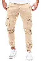 1 x RAW Customer Returns Cassiecy Cargo Trousers Men s Slim Fit Casual Jogger Chino Cargo Trousers Stretch Jogging Bottoms Sports Trousers Leisure Trousers with 6 Pockets Men s Trousers M, Khaki  - RRP €35.28