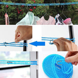 14 x Brand New Clothesline Camping Clotheslines Camping Clothesline Holiday Clothesline 5 Meters PE Material Portable Non-Slip Windproof Camping Travel 5M x 3 Pieces With Rotating Small Hanging Clamp - RRP €129.64