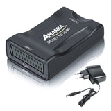 1 x RAW Customer Returns AMANKA Scart to HDMI Converter Video Audio Converter 1080P HD Adapter for HDTV VHS STB Xbox PS3 Sky DVD Blu-ray etc - RRP €16.13