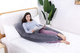 1 x RAW Customer Returns AS AWESLING Pregnancy Pillow, U-Shaped Full Body Pillow, Nursing Pillow, Support Pillow and Pregnancy Pillow for Pregnant Women with Removable Velvet Cover Gray  - RRP €39.32