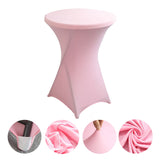 1 x RAW Customer Returns LIFEDX Stretch Bar Table Cover Stella for Bistro Table, Bar Table Covers, Stella Elastic Stretch Cover Elastic Tablecloth for Bistro Tables, Wedding Party, Banquet, Party, Pink, 1Pc B - RRP €21.95