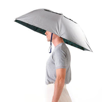 1 x RAW Customer Returns Aoneky Hands Free Umbrella Hat - Hands Free Head Umbrella, 90cm Diameter, Large Umbrella for Hiking Camping Fishing Gardening - RRP €24.99