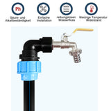 1 x RAW Customer Returns IBC gooseneck 3 4 outlet tap, S60x6 tap shut-off tap 3 4 inch IBC adapter for convenient filling of the watering can, IBC tank accessories for rainwater tank, water barrel, rain barrel, IBC container - RRP €21.99