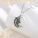 1 x RAW Customer Returns AEONSLOVE Odin s Raven Necklace Women Men Viking Odin Crows Necklace Silver 925 Amulet Nordic Viking Pendant Talisman Lucky Charm Jewelry Gifts Men Women - RRP €40.33