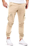 1 x RAW Customer Returns Cassiecy Cargo Trousers Men s Slim Fit Casual Jogger Chino Cargo Trousers Stretch Jogging Bottoms Sports Trousers Leisure Trousers with 6 Pockets Men s Trousers M, Khaki  - RRP €35.28