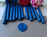 1 x RAW Customer Returns Pack of 12 Glue Gun Sealing Wax Sticks for Wax Seal Stamps, PORXFLY Sealing Wax Sticks, Ideal for Cards, Envelopes, Gift Wrapping, Wedding Invitations Sapphire Blue  - RRP €14.98