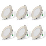 1 x RAW Customer Returns ALUSSO LED recessed spotlights 230V dimmable LED spots flat 10W IP44 bathroom recessed lights ceiling spots recessed spots, warm white neutral white cold white ceiling spotlights, set of 6 - RRP €53.99