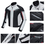 1 x RAW Customer Returns Zyxformis motorcycle jacket men s motorcycle jacket waterproof windproof with protectors jacket for summer winter - RRP €105.99