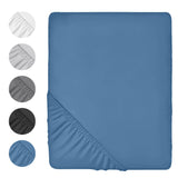 14 x Brand New Qidordour fitted sheet 180 x 200 cm navy blue, high-quality fitted sheet 30 cm deep pocket, breathable bed sheet with storage pockets, for all seasons - RRP €282.24