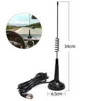 1 x RAW Customer Returns UAYESOK CB Radio Antenna 27MHz Car Mobile Magnetic Mount Antenna 13.7inch with Heavy Duty Magnetic Base with Coaxial Cable RG-58U 4M PL-259 for Truck President Midland Cobra Uniden Anytone Cb Radio Kit - RRP €38.3