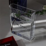 1 x RAW Customer Returns Feliciay Clear Acrylic Book Vase for Home Decor Shelf Storage - RRP €14.1