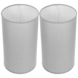 1 x Brand New Holibanna 2 Pack Fabric Lampshades Cylinder Lampshade Replacement Chandelier Lampshade Clip-on Light Cover Lampshades for Floor Lamp Table Lamp Bedside Lamp Gray - RRP €32.6