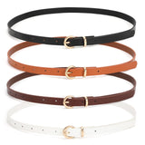 2 x Brand New JasGood 4 Pieces Women Skinny Belt Thin Leather Waist Belt - RRP €32.98