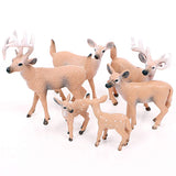 15 x Brand New Amosfun 6pcs Deer Family Christmas ornament artificial Deer Model Wild Forest Animal Woodland Deer Elk Christmas Craft decor Miniature Reindeer Table Figurines Combined Pattern  - RRP €253.95