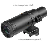 1 x RAW Customer Returns Feyachi M37 1.5X - 5X Scope Magnifier Red Dot Magnifier with Flip to Side Mount Focus Adjustment - RRP €109.99