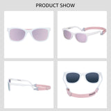 1 x RAW Customer Returns PIKACOOL Baby Toddler Girls Boys Sunglasses with Strap for 0-24 Months White - RRP €19.99