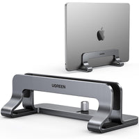 1 x RAW Customer Returns UGREEN Vertical Laptop Stand Aluminum Vertical Stand Laptop Stand Space Saving Laptop Holder with Thermal Base for Laptops, MacBook Air, Pro, Samsung, iPad, Tablets - RRP €22.81