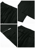 1 x RAW Customer Returns Jolicloth Pants Men Cargo Cotton Outdoor Long Baggy Pants Casual Leisure Trousers Pants with Drawstring Regular Fit Black L - RRP €41.99