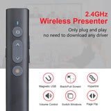 1 x RAW Customer Returns USB Type-C 2-in-1 Powerpoint Remote Control with Hyperlink Volume Control, 2.4Ghz Wireless Presenter Pointer for Presentations Clicker, Wireless Presenter for Mac, iPad, Computer, Laptop - RRP €16.66