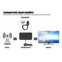 1 x RAW Customer Returns Digital TV Antenna Indoor Terrestrial Antenna 4K 1080P HD Gain 25DBI Adhesive Mount Antenna KJ 036 with 360 Reception Angle - RRP €13.06