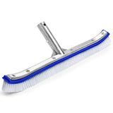 1 x RAW Customer Returns VABNEER pool brush pool cleaning cleaning brush 18 inches with aluminum handle and reinforced aluminum back for pool wall and pool floor blue  - RRP €19.67