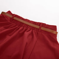 1 x RAW Customer Returns Belle Poque Women s Basic Versatile Mini Skirt Flared A-Line Casual Back to School Mini Skater Skirt Red BP0956-02 XL - RRP €35.28