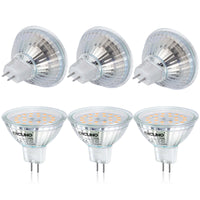 1 x RAW Customer Returns DiCUNO GU5.3 LED lamps 5W, replaces 50W halogen spot, warm white 2700K, MR16 reflector GU5.3 LED bulb 12V, 500lm, 120 beam angle, AC DC LED light source, not dimmable, pack of 6 - RRP €21.17