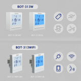 1 x RAW Customer Returns Battery Powered Thermostat for Gas Boiler,3A Digital Programmable Room Heating Thermostat with LCD Display White Backlight Temperature Controller BOT-313 - RRP €30.04