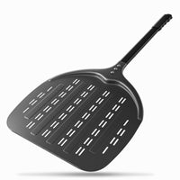 1 x RAW Customer Returns Ga HOMEFAVOR Perforated Pizza Shovel, 14 Inch Palino Pizza Shovel 40.8cm in Hard Anodized Aluminum with Removable Handle for Homemade Pizzas, Bread, Tarts - RRP €41.52