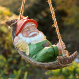 1 x RAW Customer Returns TERESA S COLLECTIONS Garden Gnomes Garden Decoration for Outdoors 18cm Lying Gnome Garden Figure Made of Hammock Resin Waterproof Garden Gnome Figure GNOME Garden Decoration Gifts for Women - RRP €19.99