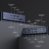 1 x RAW Customer Returns iVANKY 20-in-1 FusionDock Max 1 Thunderbolt 4 Dock, Quad 6K 60Hz Monitor MacBook Docking Station with 2 HDMI, 7 10Gbps USB, 2.5GbE, 96W PD, SD TF 4.0, 40Gbps Dock for MacBook M1 M2 M3 Pro Max - RRP €499.99