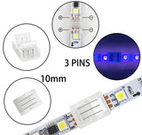 3 x Brand New 3 pin LED strip connector kit, includes 10pcs strip to strip crystal connectors, 5pcs L-shaped connectors, right angle adjustable corner connectors 10mm  - RRP €37.98