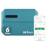 1 x RAW Customer Returns HiOazo Irrigation Computer, WiFi Irrigation System, 6 Zone Timer, Internal External Irrigation System Controller, App Monitoring, Rain Output, Seasonal Adjustment HO-SC-6W - RRP €70.99