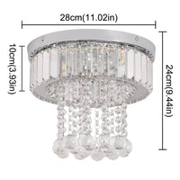 1 x Brand New Deckrico Crystal Chandelier LED Ceiling Lamp Modern Chandelier with Dimming Function and Remote Control Lighting for Dining Room Bedroom and Kitchen Dimmable  - RRP €20.4