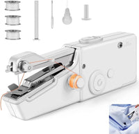 1 x RAW Customer Returns Handheld sewing machine with bobbin thread, portable mini hand sewing machine electric with sewing accessories, mini sewing machine for beginners at home DIY sewing clothes curtains crafts - RRP €18.04