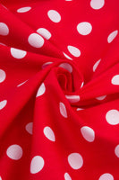 1 x RAW Customer Returns AXOE Women s Audrey Hepburn Polka Dot Rockabilly Dress Red, Size 44, 4XL - RRP €39.31