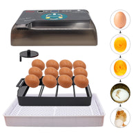 1 x RAW Customer Returns Fully automatic incubator, incubator for 12 eggs with LED display and temperature and humidity control for hatching chickens, for chickens, ducks, geese and poultry eggs incubator - RRP €55.99