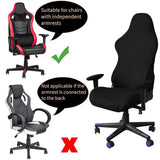 1 x RAW Customer Returns ANBWEHR Gamingsthuhl Office Chair Cover 4 Pieces with Armrests Chair Backrest for Office Chair for Computer Chairs Right Racing PC Black - RRP €22.8