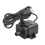 1 x RAW Customer Returns MOUNTAIN ARK Quiet Mini Water Pump USB, 58GPH 220L H, DC 5V 2.3W, 35db, Hose Connectors, 1.4M Length of Power Cable for Aquarium Fountain Aquarium Garden Pond Circulation Pump - RRP €15.12