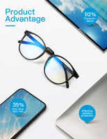 1 x RAW Customer Returns CNLO Blue Light Filter Glasses, Computer Glasses, Reduce Eye Strain, Lightweight Frame, Men Women - RRP €22.18