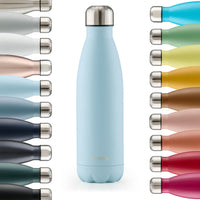 1 x RAW Customer Returns Blumtal Charles thermal bottle - 350 ml BPA-free stainless steel water bottle - insulated stainless steel water bottles - stainless steel bottle - thermal carafe - cold water thermos - in light blue - RRP €10.07