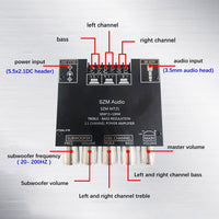 1 x RAW Customer Returns XIAOJUN MT21 2.1 Channel Bluetooth 5.0 Subwoofer Amplifier Board Stereo Audio Power Amplifier Board Bass AMP AUX - RRP €21.92