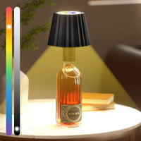 1 x RAW Customer Returns Bottle Lamp,5200 mAh Rechargeable LED Wireless Table Lamp Touch,Warm RGB Wireless Table Lamps,3000K Dimmable Bottle Lamp for Indoor Outdoor, Restaurants, Bars - RRP €25.78