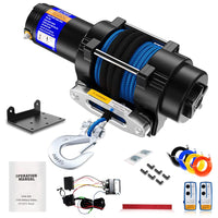 1 x RAW Customer Returns Anbull Electric Winch 12V, 4500 LBS 2045 Kg Motor Winch Rope, Synthetic Rope, IP67 Waterproof, Nylon Rope, With Mounting Bracket and Remote Control, Compatible with ATV UTV - RRP €179.99