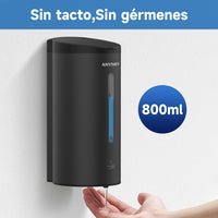 1 x RAW Customer Returns anydry 1205C Soap Dispenser Automatic Wall Mounted 800ml Commercial Automatic Liquid Soap Dispenser Wall Mounted Matte Black - RRP €46.89