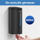 1 x RAW Customer Returns anydry 1205C Soap Dispenser Automatic Wall Mounted 800ml Commercial Automatic Liquid Soap Dispenser Wall Mounted Matte Black - RRP €46.89