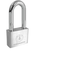 1 x RAW Customer Returns Magmaus PDE 50 Rustproof Heavy Duty Outdoor Padlock Weatherproof - 10mm Anti-Cut Shackle - High Security Protection - Ideal Gate or Shed Lock 50mm - Long Shackle  - RRP €34.87