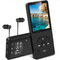 1 x RAW Customer Returns AGPTEK MP3 Player, 16GB lossless MP3 with 1.8 inch screen, 70 hours portable music player with headphones, FM radio, pictures, recordings, e-book, black - RRP €34.99